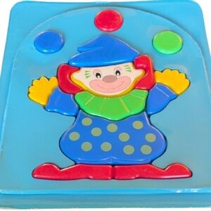 Vintage Colorful Clown Puzzle for Kids